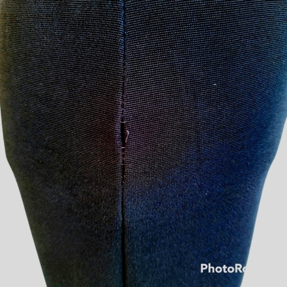 Bari-Jay Black and White Full Length Gown w/Front Slit..Sz. S - Picture 7 of 13